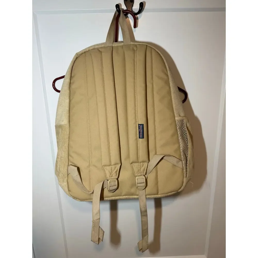 JanSport Cross Town Plus Remix Tan Corduroy Laptop Travel backpack. 17''